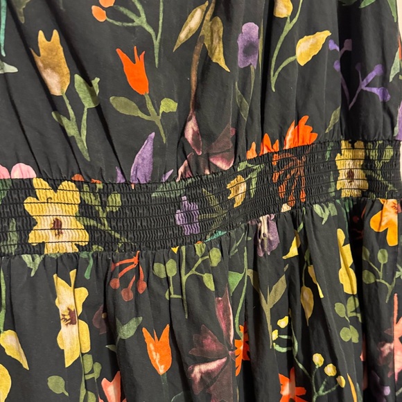 Slate & Willow Black Multicolor Floral High-Low One Shoulder Dress Size 6 - Picture 11 of 12